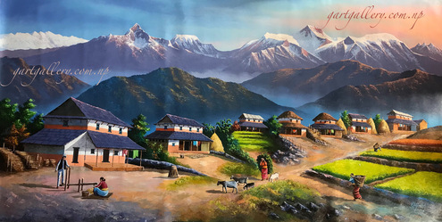 Nepal Village of Annapurna.
